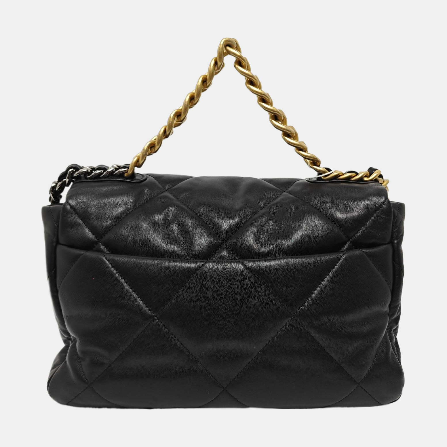 CHANEL 19 Large Quilted Lambskin Black