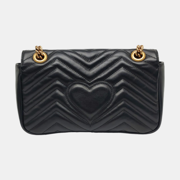 GG Marmont Medium Quilted Calfskin Black