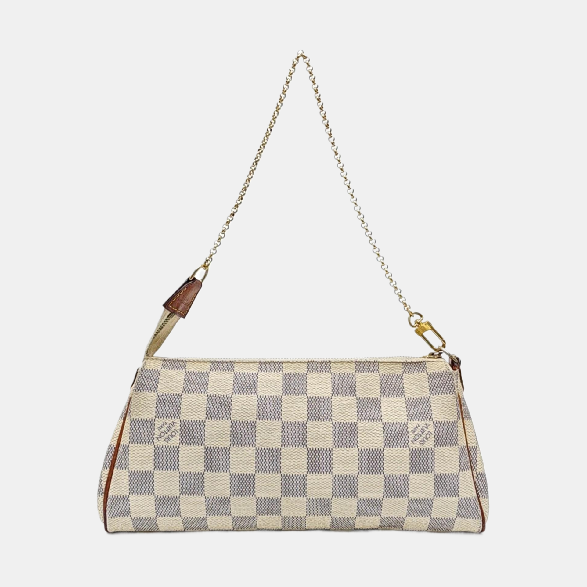 EVA Damier Azur Coated Canvas White