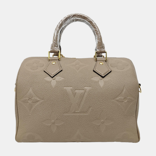 SPEEDY 25 Monogram Calfskin Beige