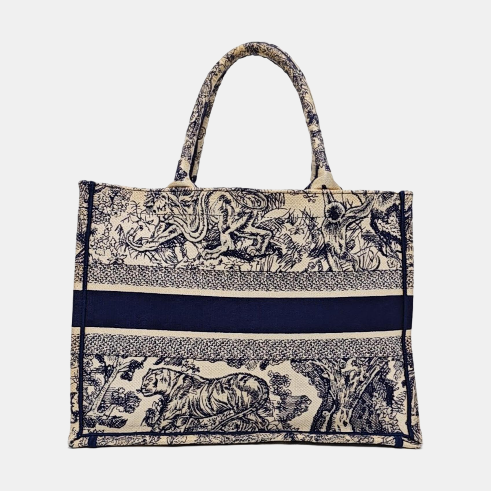 Book Tote Medium Canvas Blue