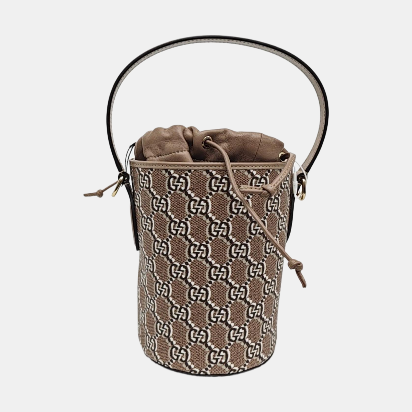Monogram Canvas Bucket Bag Super Mini Gray