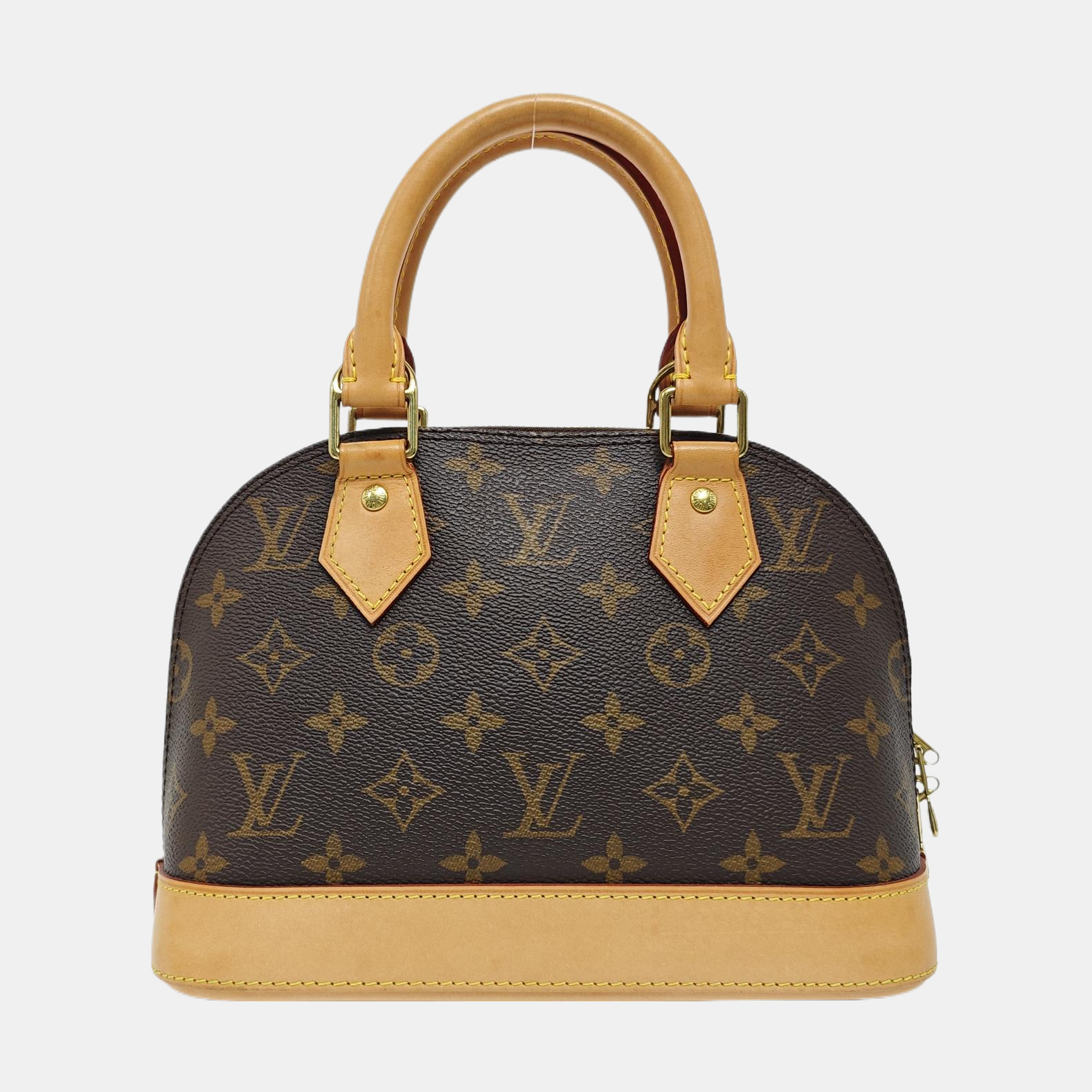 ALMA BB Monogram Coated Canvas Brown