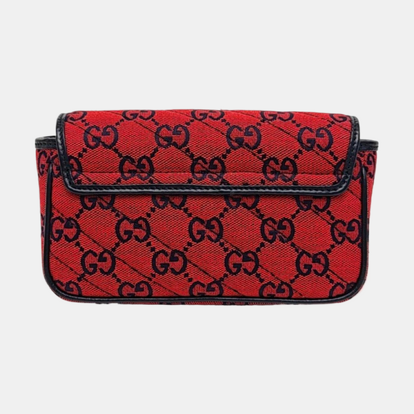 GG Marmont Mini Quilted Canvas Red