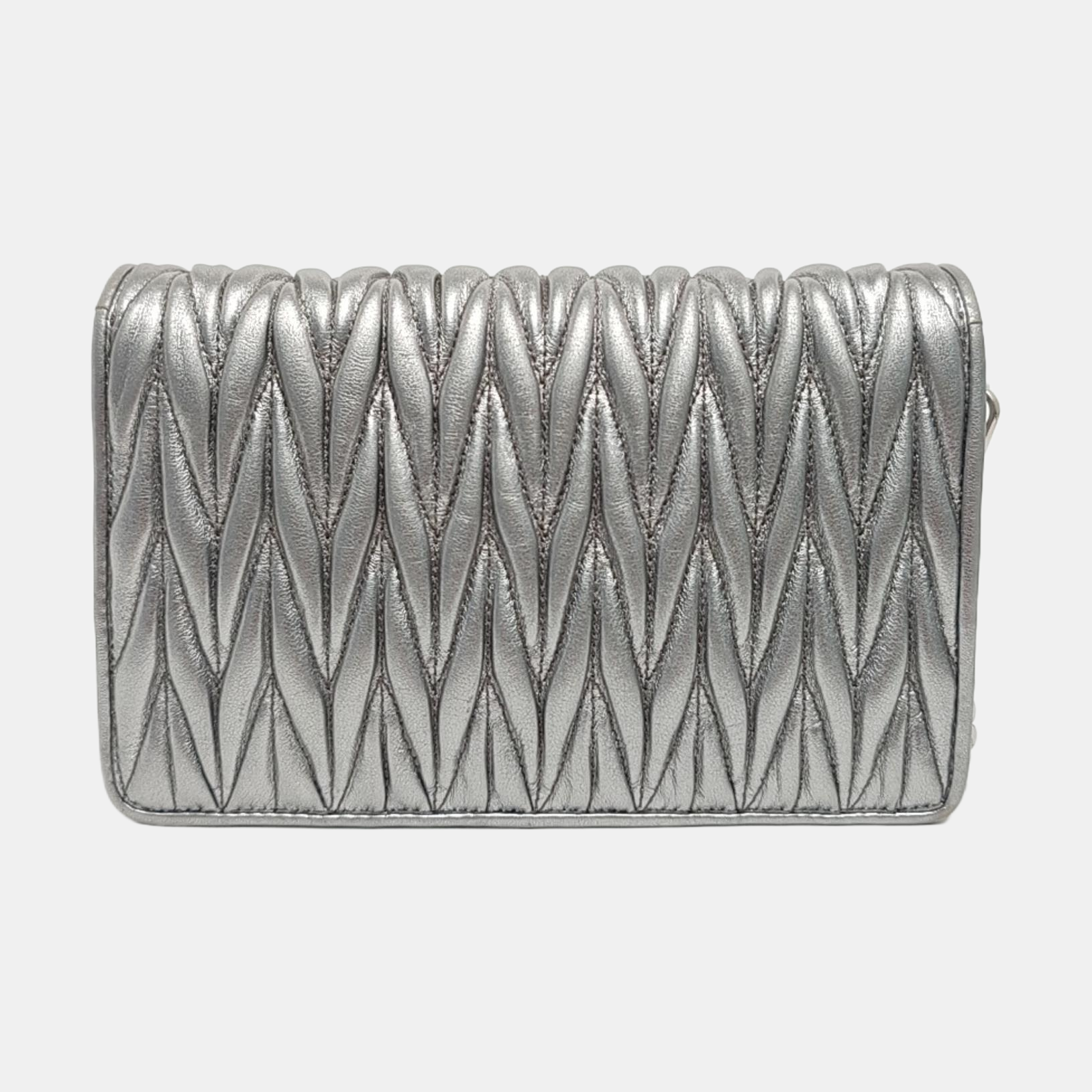 My Miu Quilted Lambskin Silver
