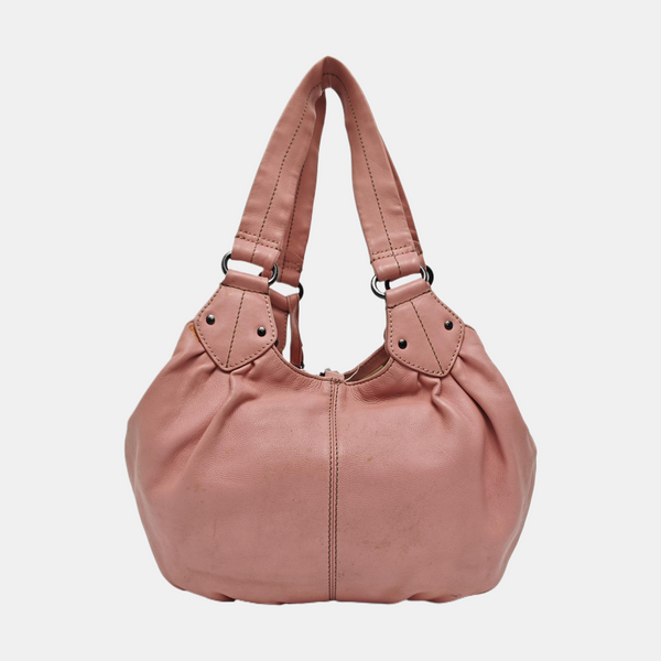 Leather Shoulder Bag Pink