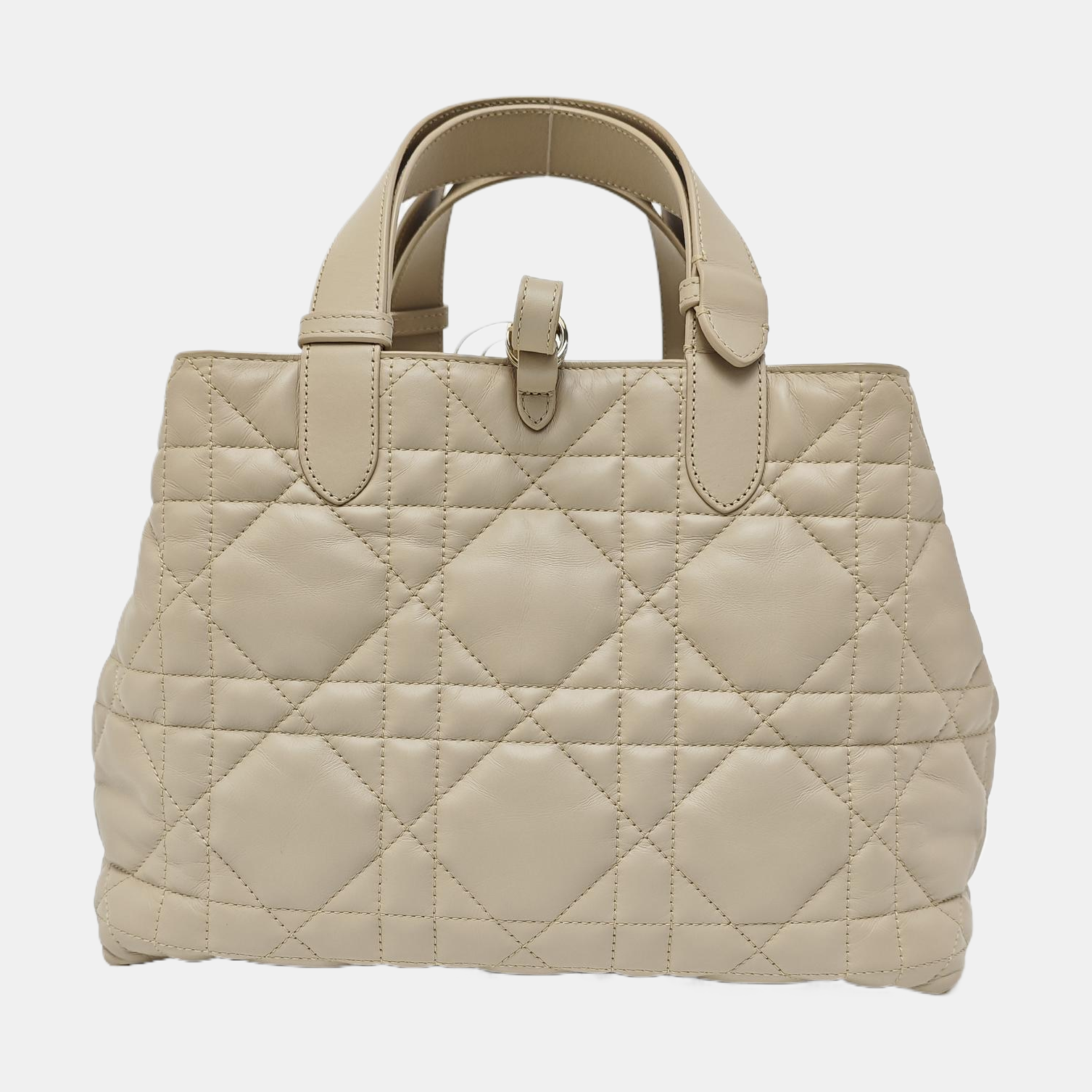 Toujours Medium Cannage Calfskin Beige