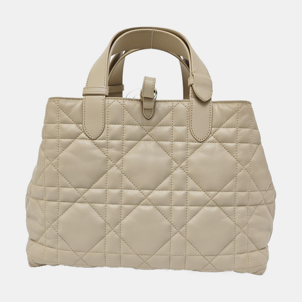 Toujours Medium Cannage Calfskin Beige