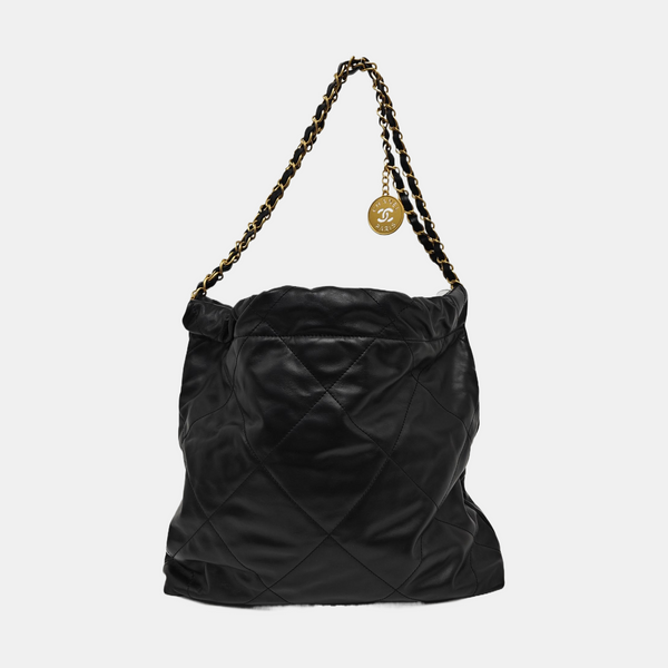 CHANEL 22 Small Quilted Calfskin Black
