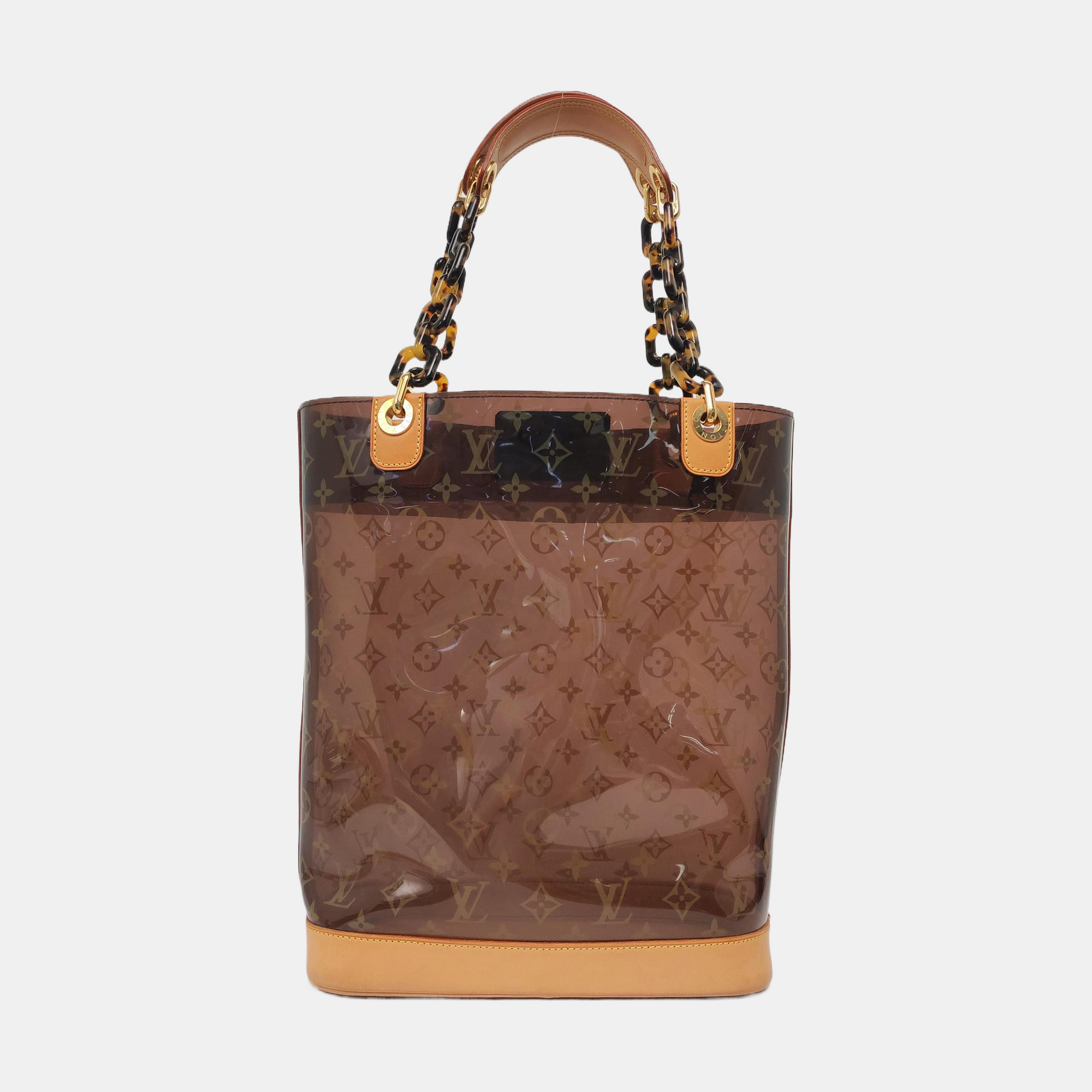 SAC AMBRE Monogram Plastic Brown