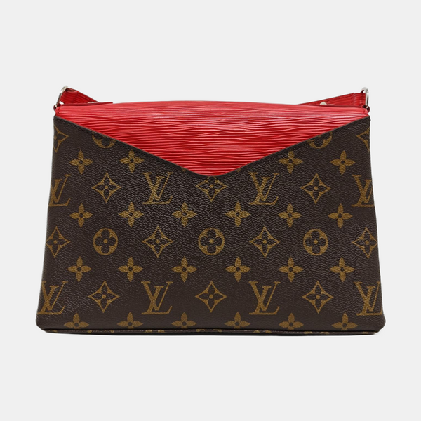 SAINT MICHEL Monogram Coated Canvas Brown