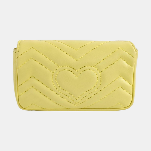 GG Marmont Mini Quilted Calfskin Yellow