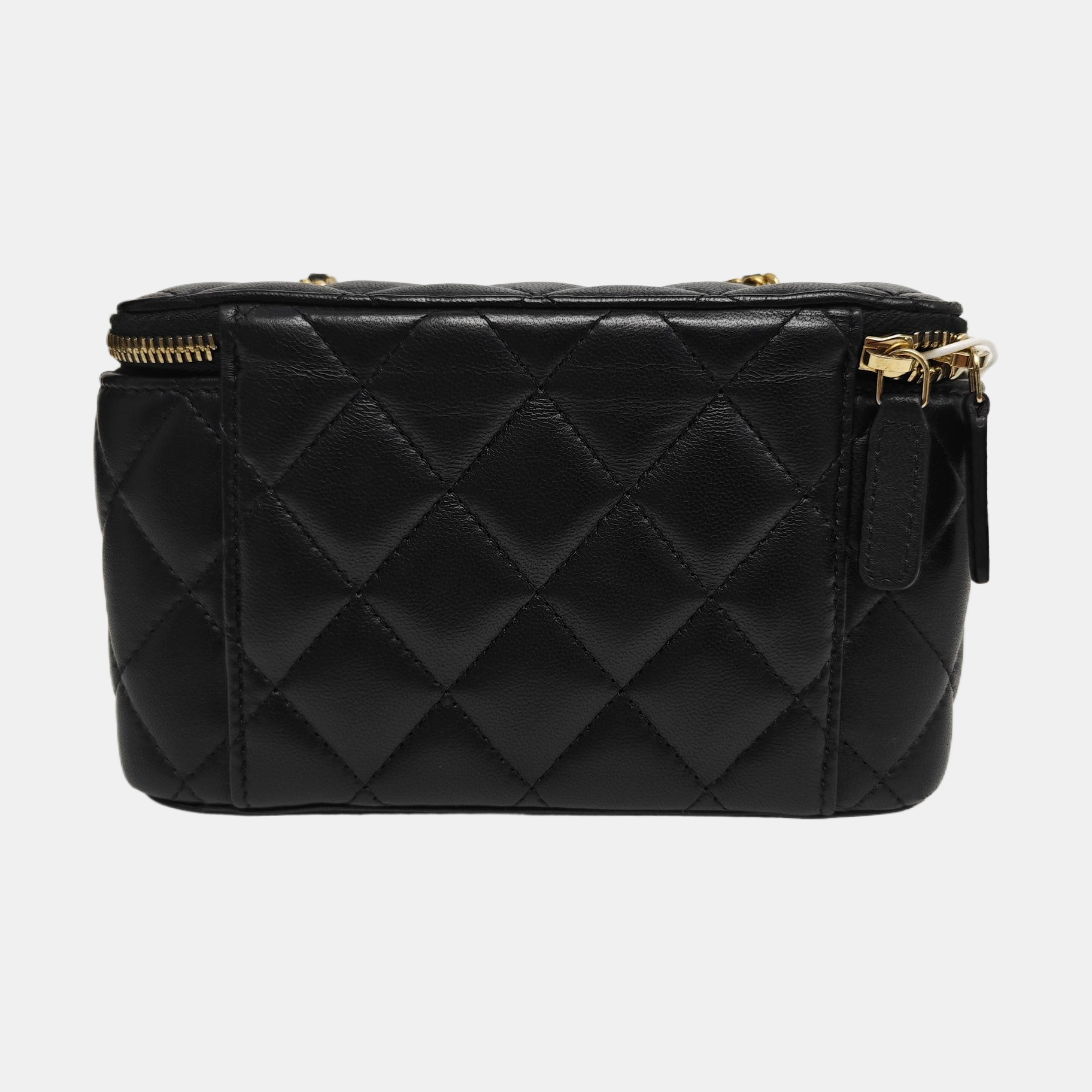 VANITY CASE Small Quilted Lambskin Black