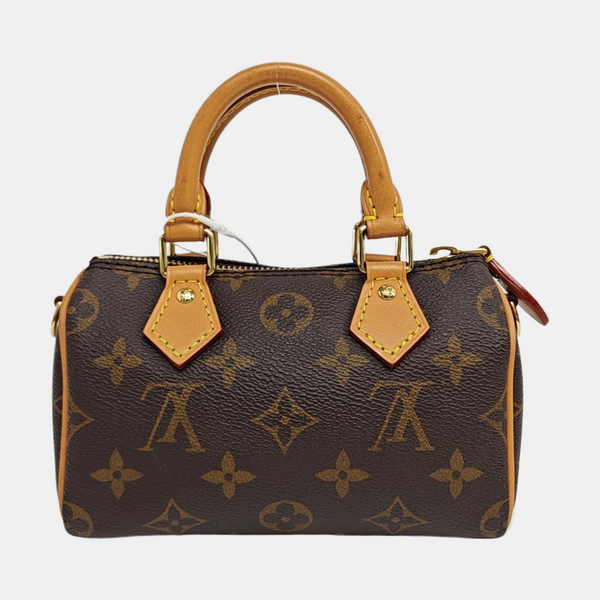 SPEEDY Nano Monogram Coated Canvas Brown