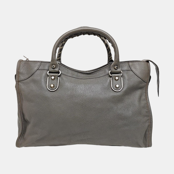 Classic Metallic Edge City Medium Lambskin Gray