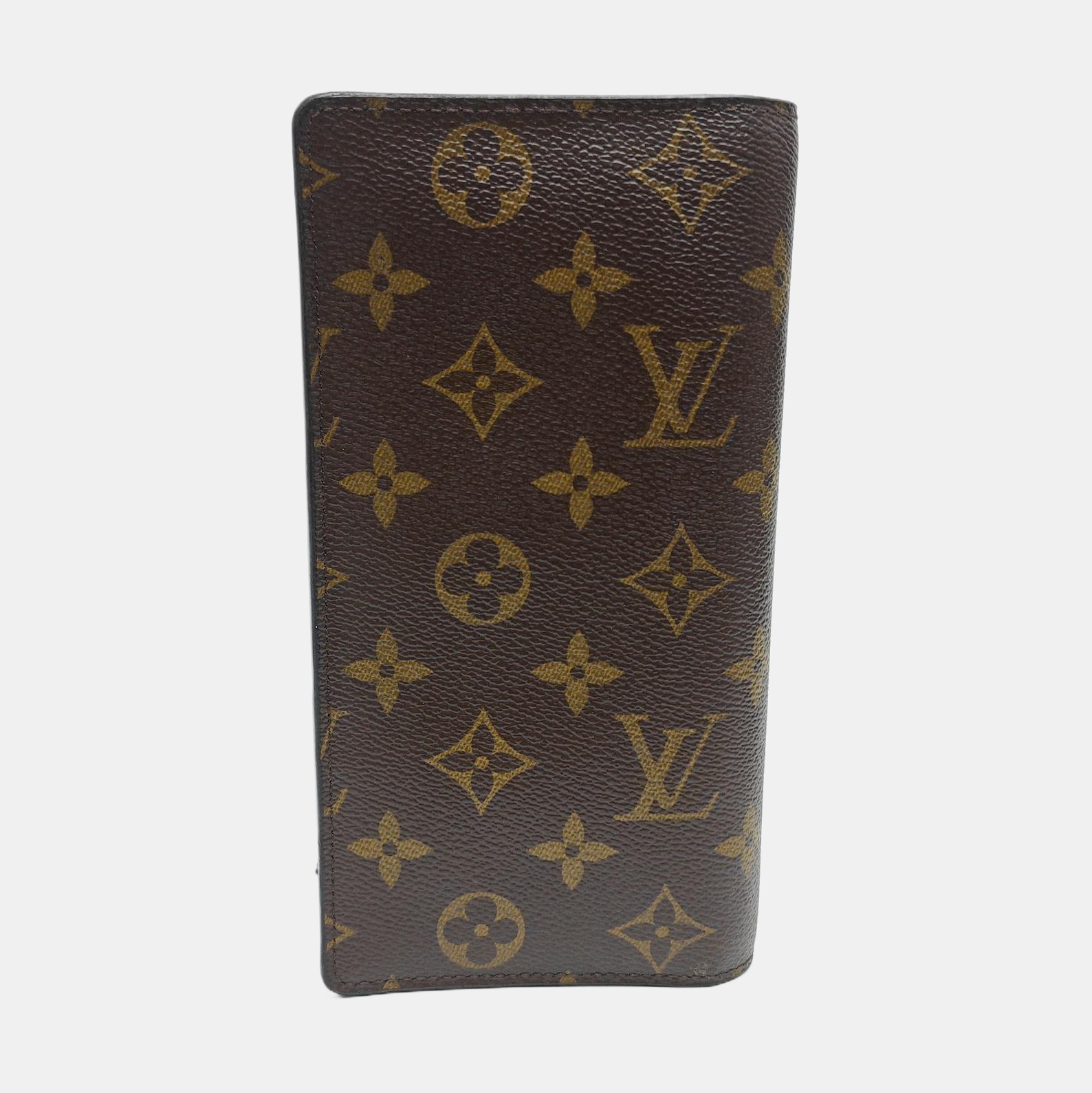 HINGE BRAZZA Monogram Coated Canvas Brown Wallet