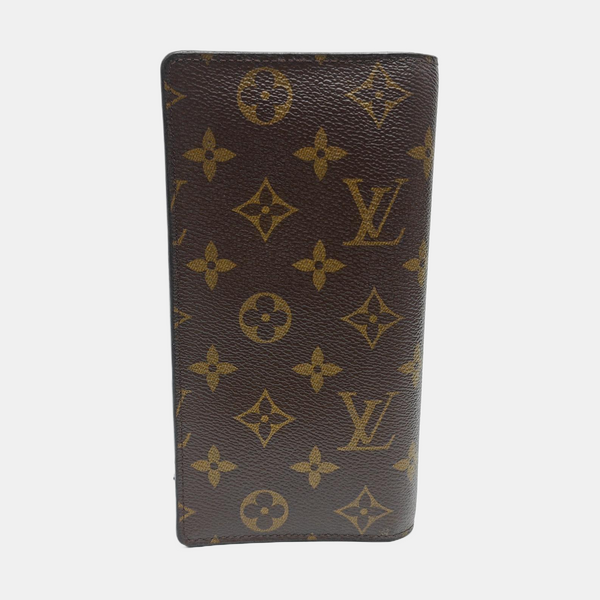 HINGE BRAZZA Monogram Coated Canvas Brown Wallet
