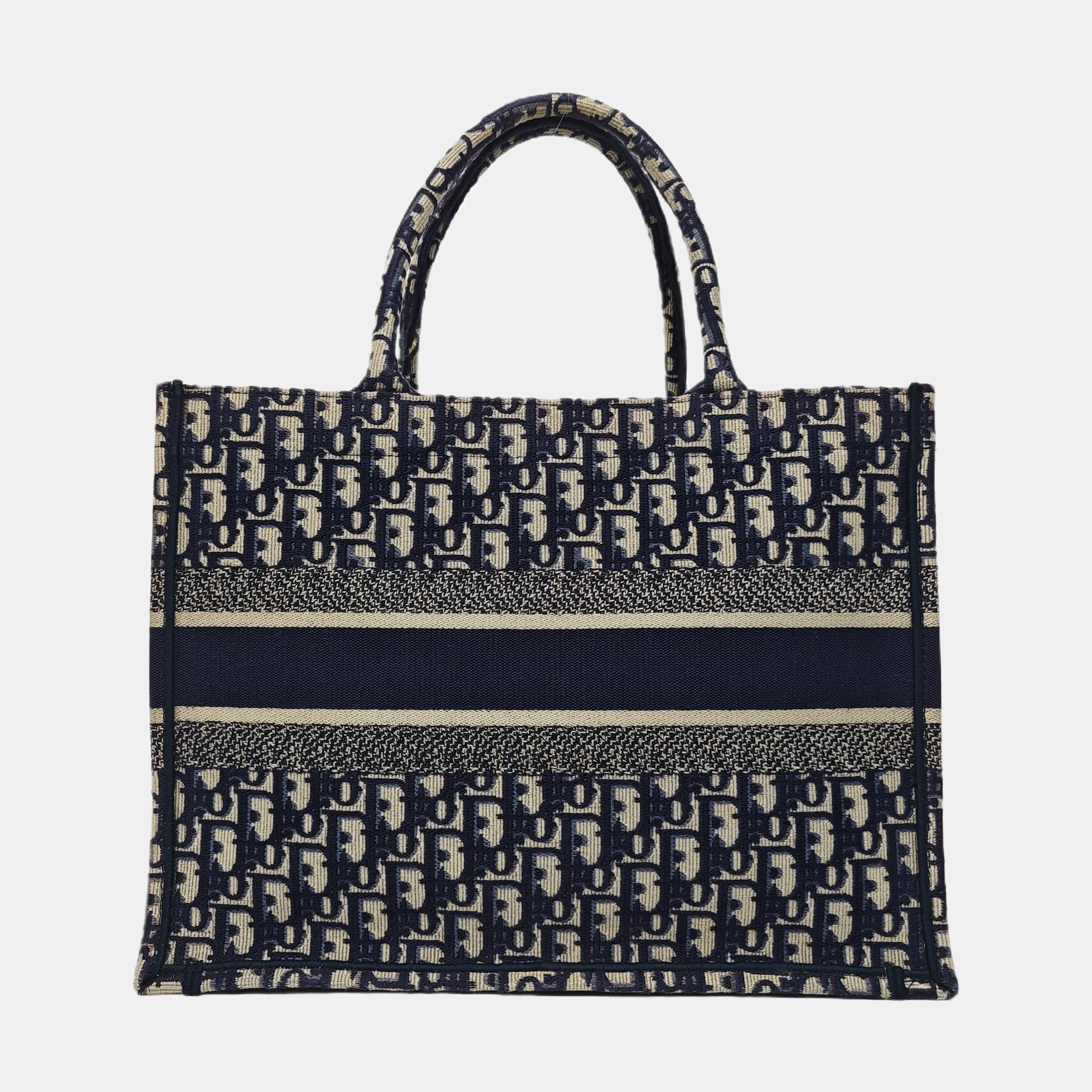 Book Tote Medium Oblique Canvas Blue