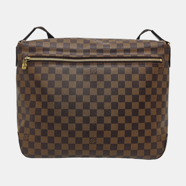 SPENCER Damier Ebene Coated Canvas Brown