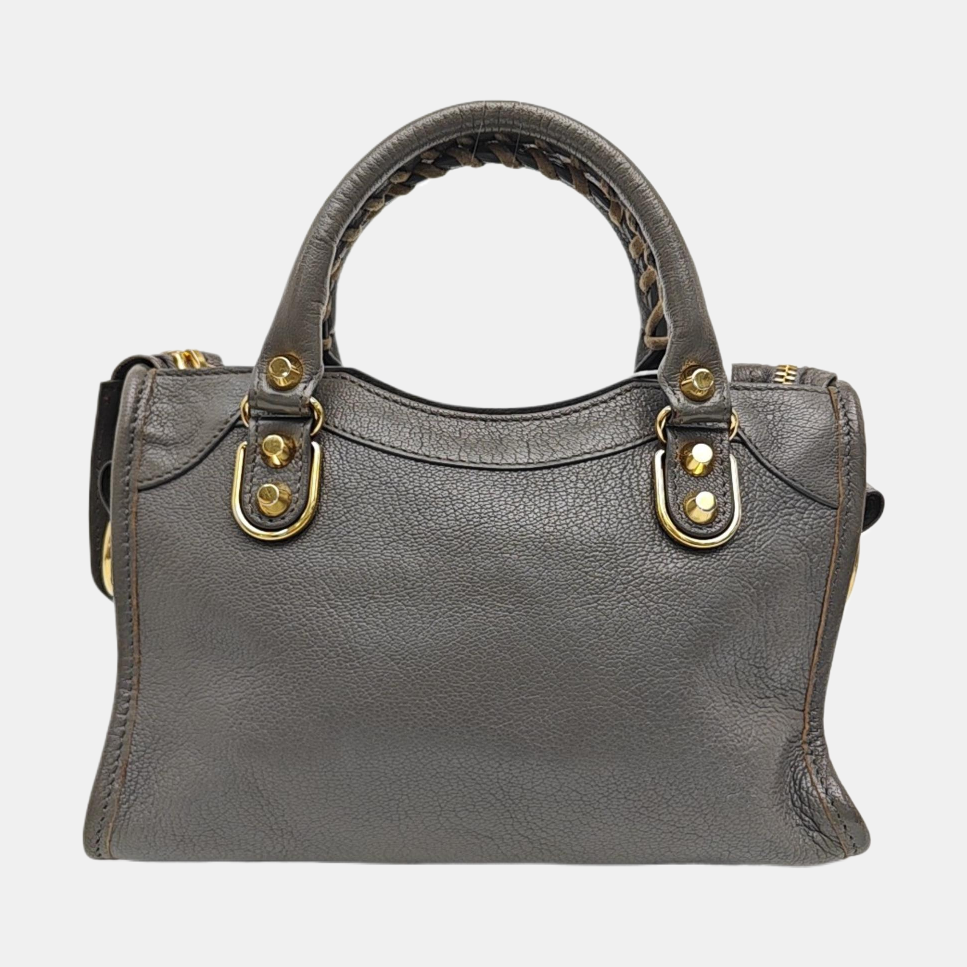 Classic Metallic Edge City Mini Lambskin Gray