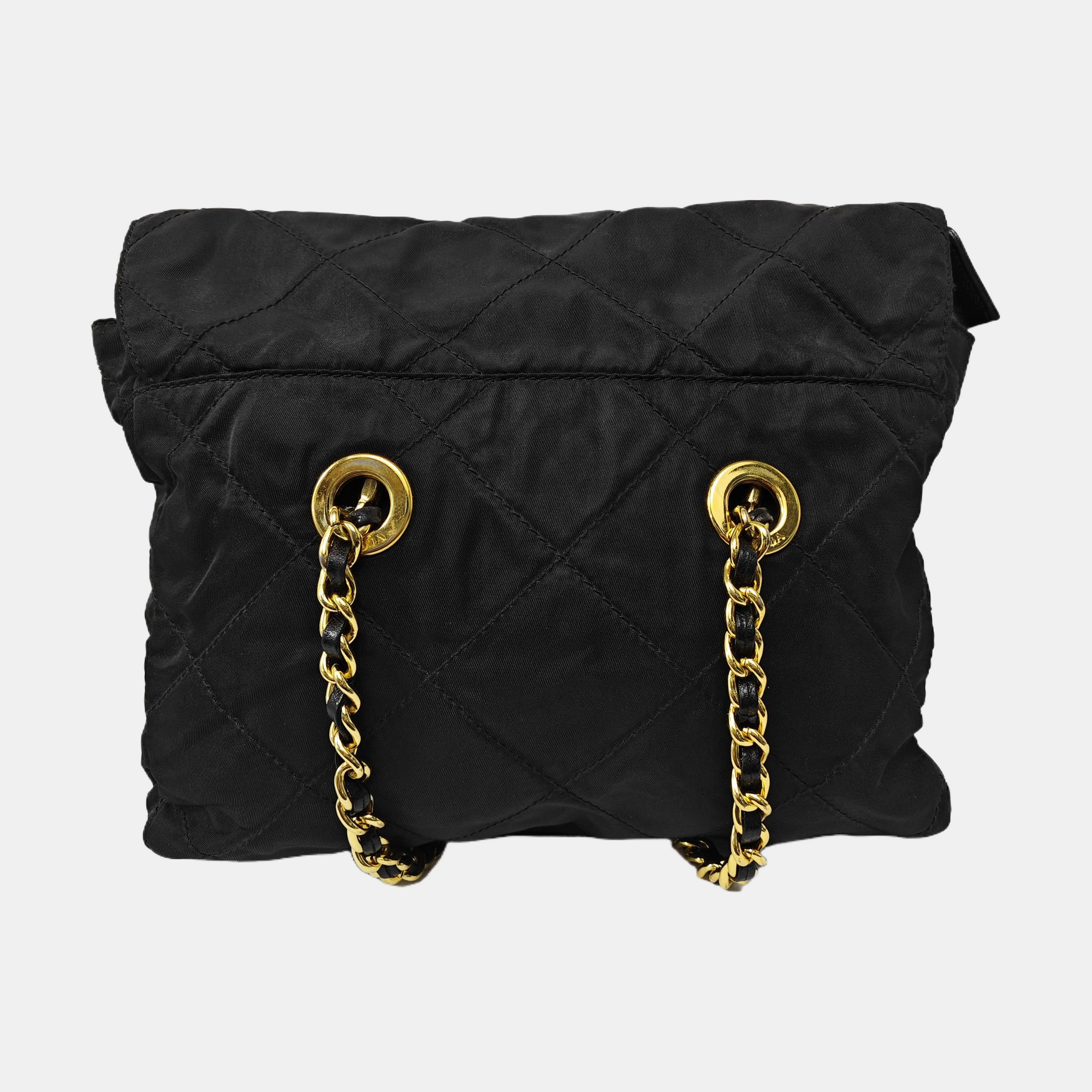 Nylon Quilted Nylon Black