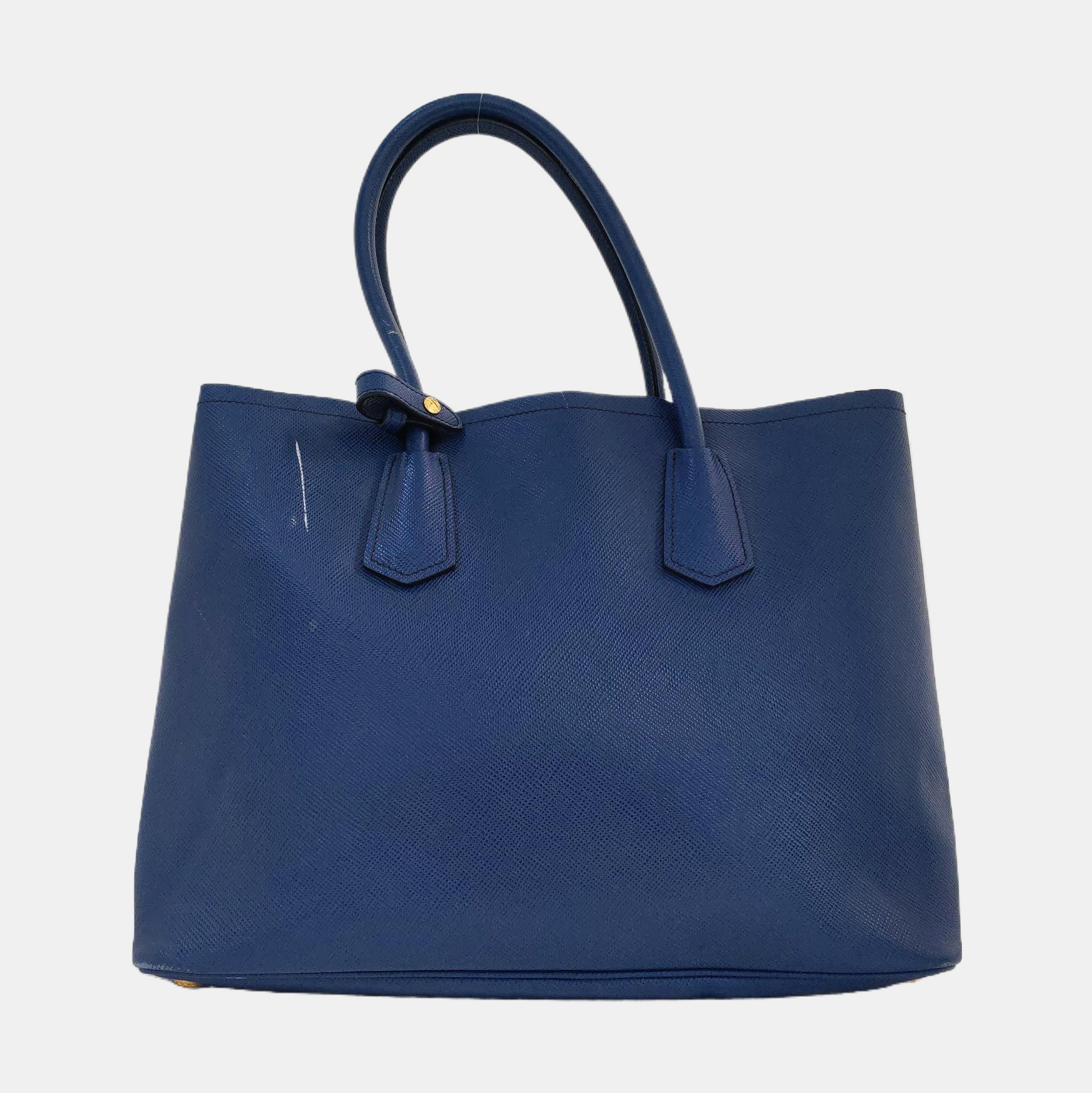 Authenticated pre-owned  Double Saffiano Calfskin Blue - Tote Bag at Looply