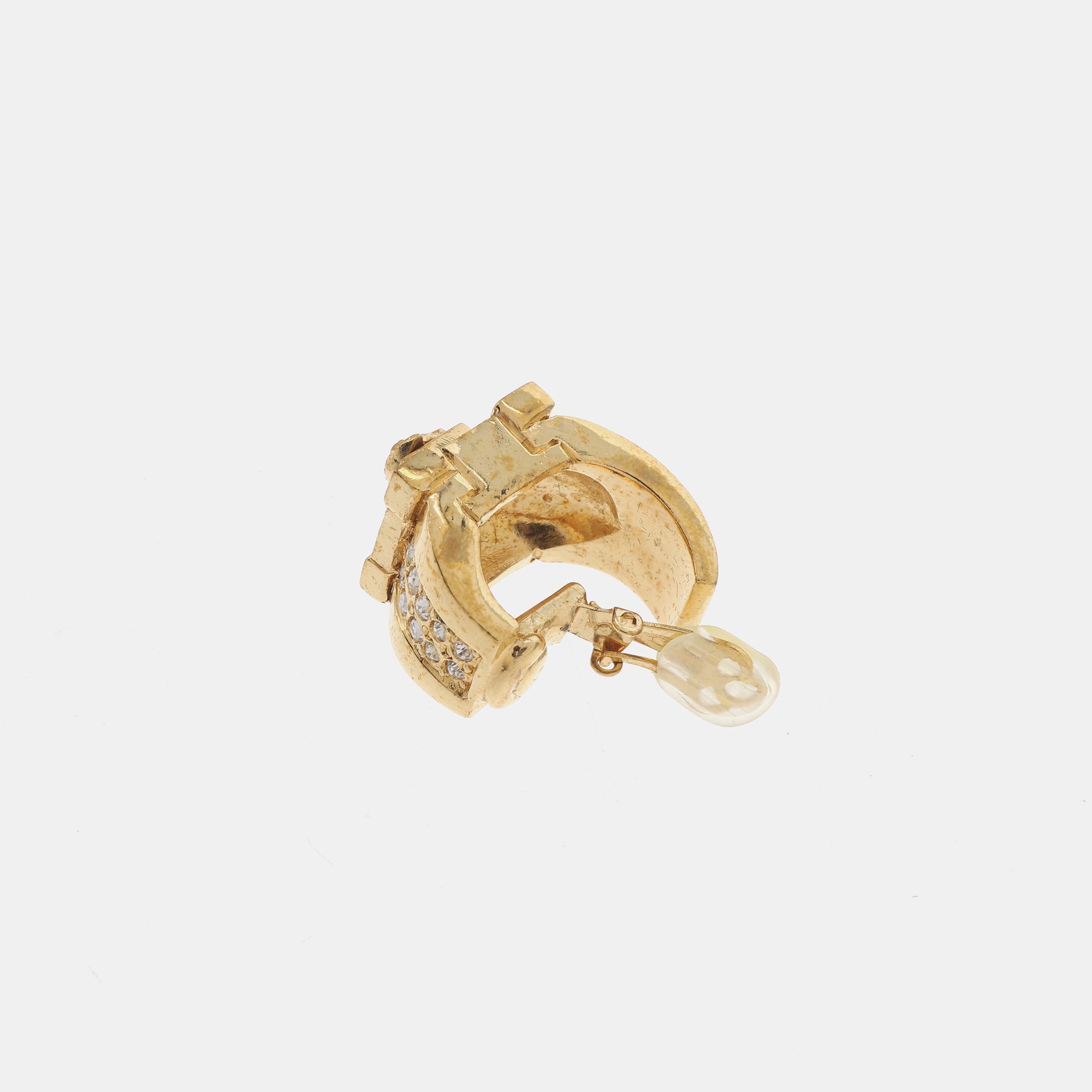Metal Gold Clip On Earrings
