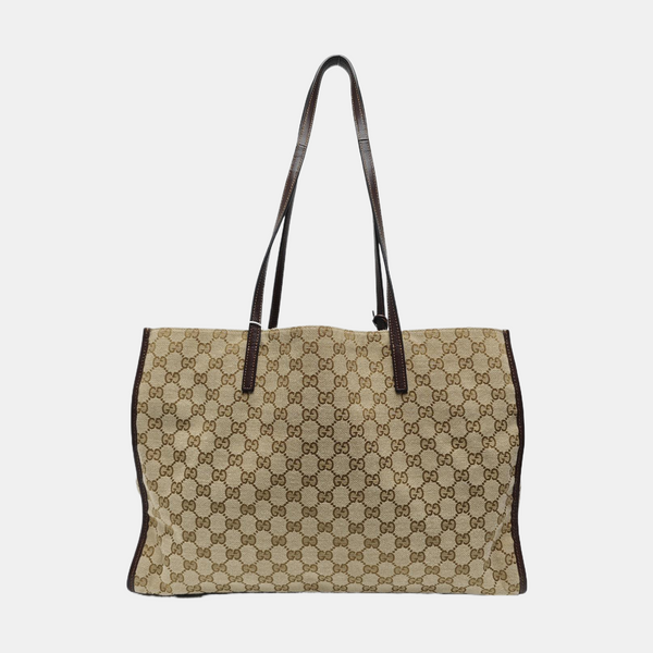 Monogram Canvas Shoulder Bag Beige