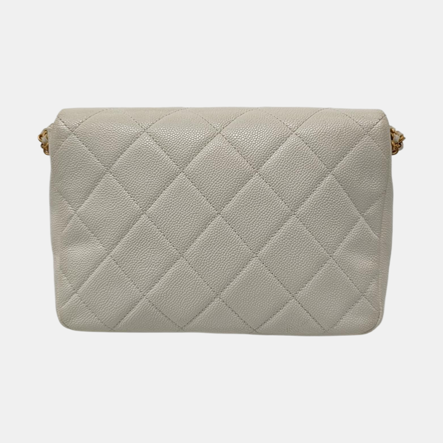 WOC Quilted Grained Calfskin White