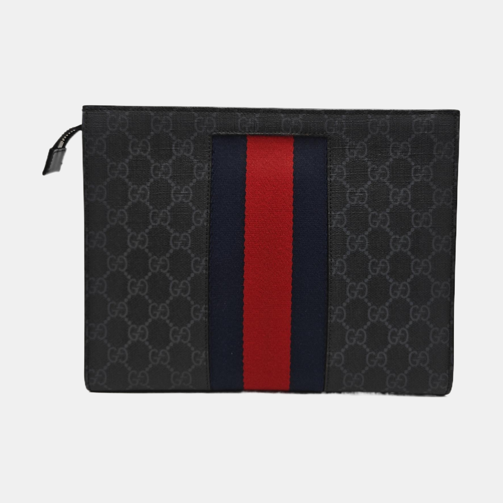 GG Supreme Monogram Coated Canvas Gray