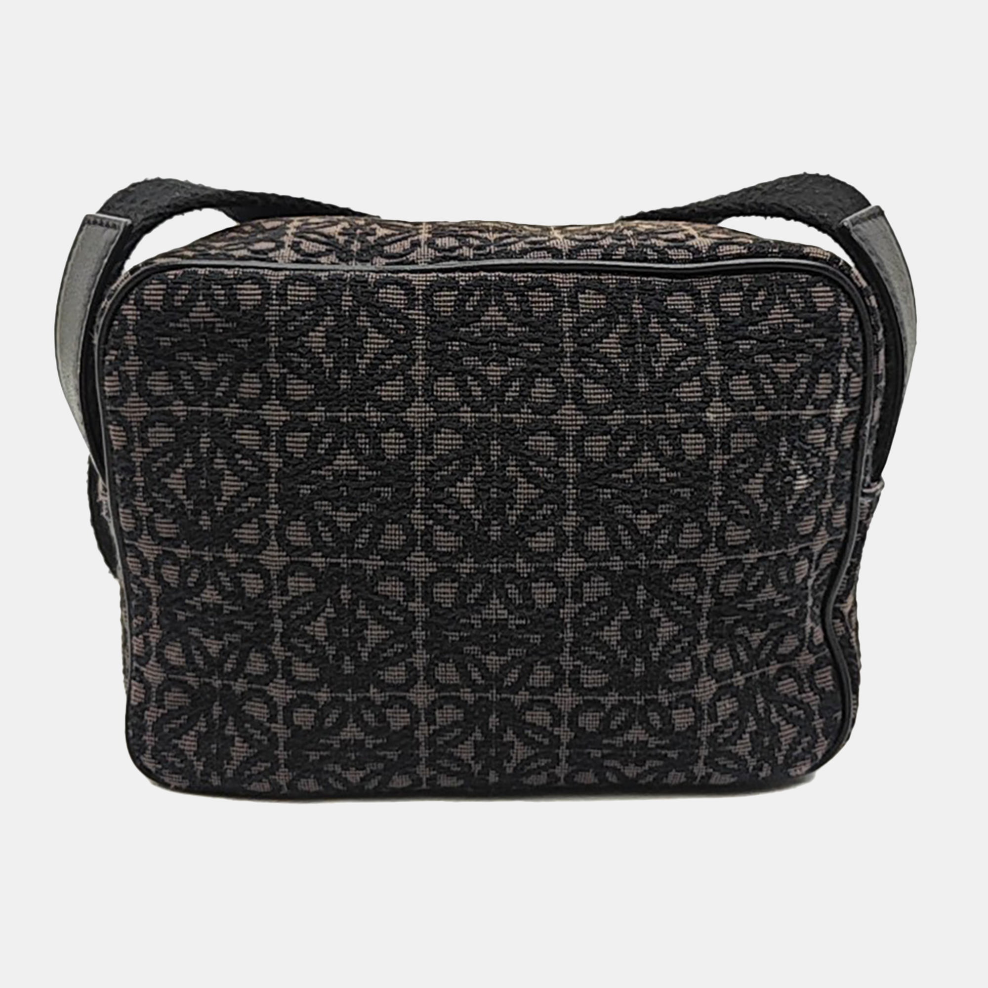 Monogram Fabric Shoulder Bag Gray