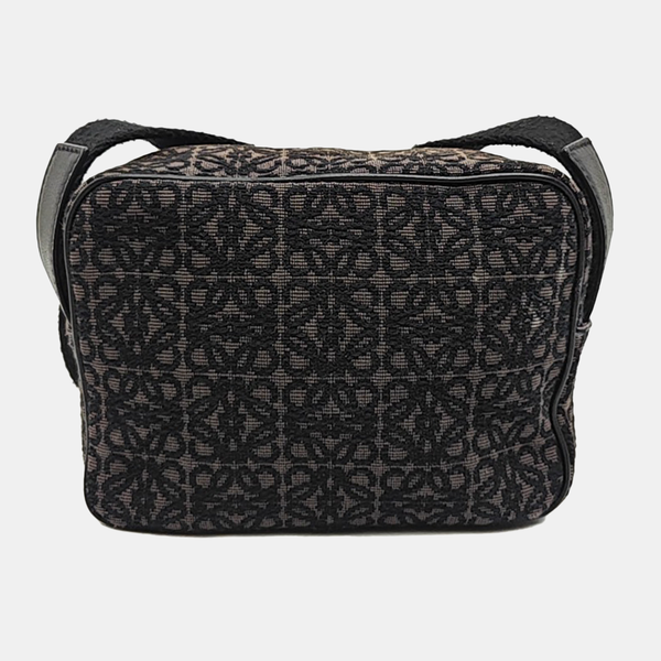Monogram Fabric Shoulder Bag Gray