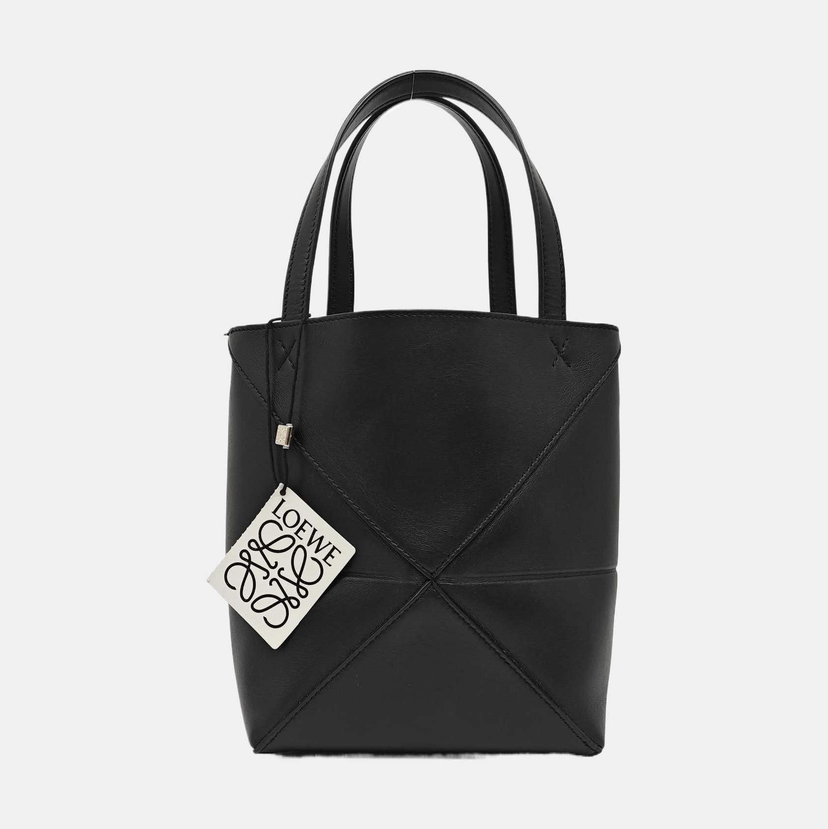 Puzzle Fold Mini Calfskin Black
