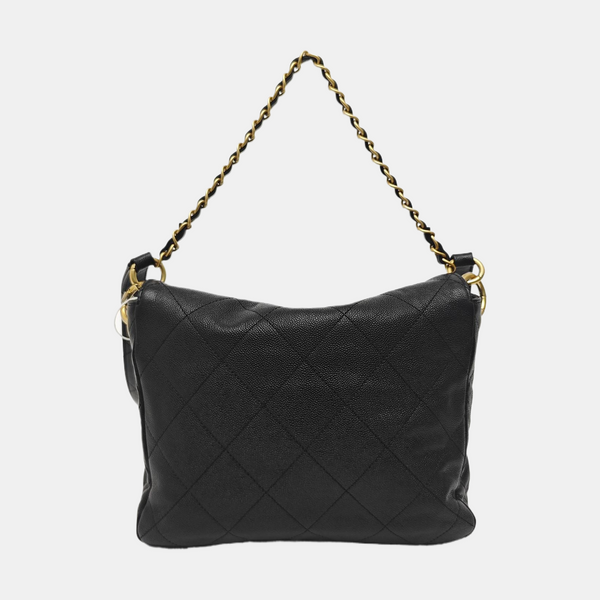 Suppletwins Quilted Grained Calfskin Black