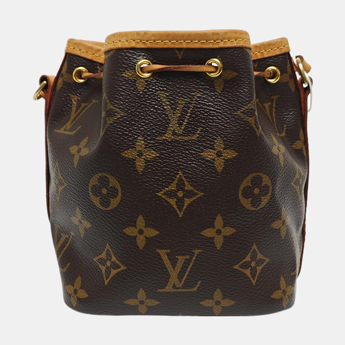 Authenticated pre-owned  NÉONOÉ Nano Monogram Coated Canvas Brown - Bucket Bag at Looply