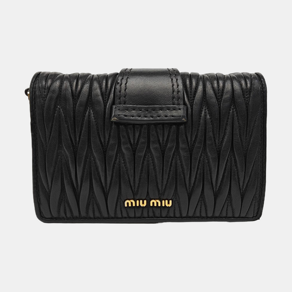 Matelassé Quilted Lambskin Black
