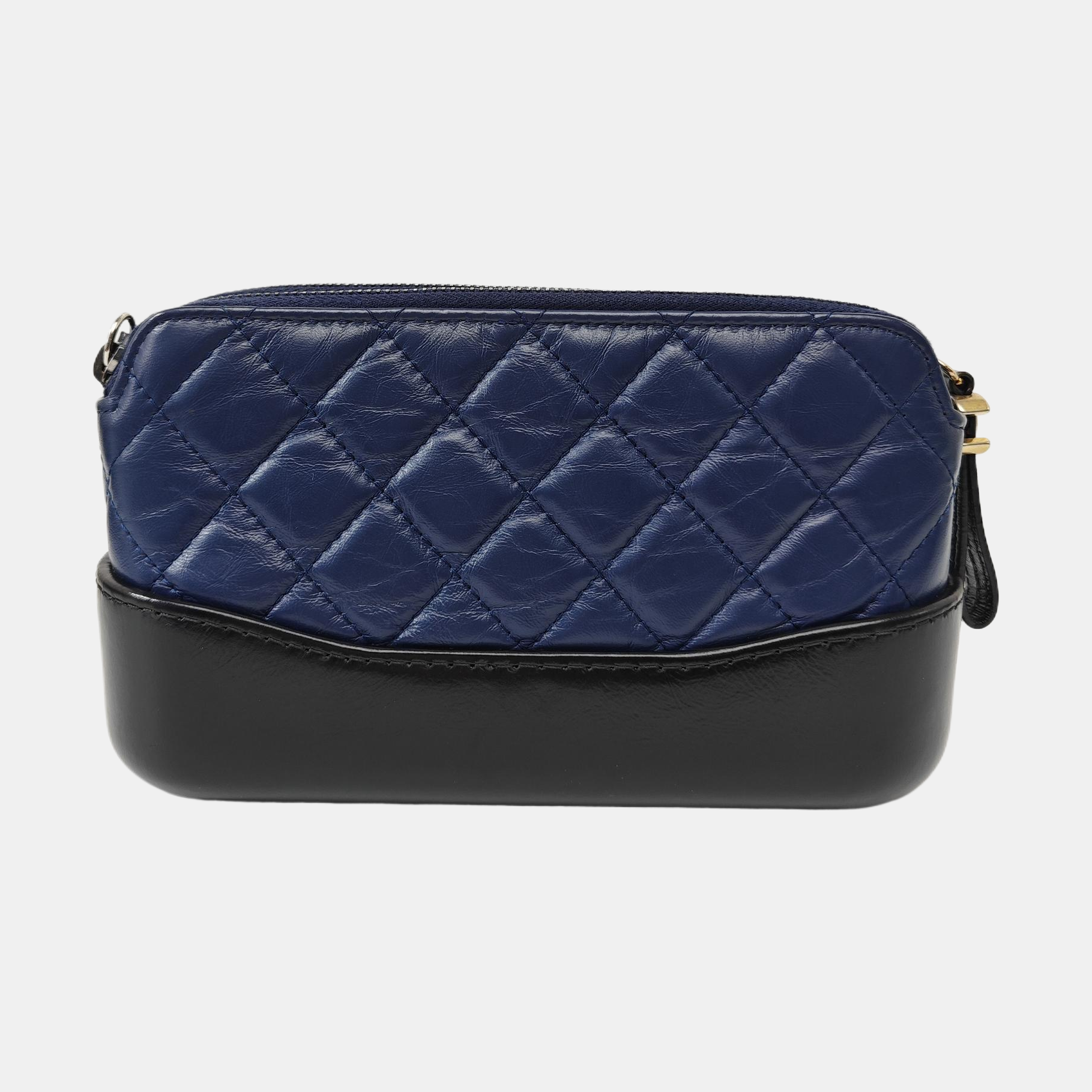 GABRIELLE Mini Quilted Calfskin Blue
