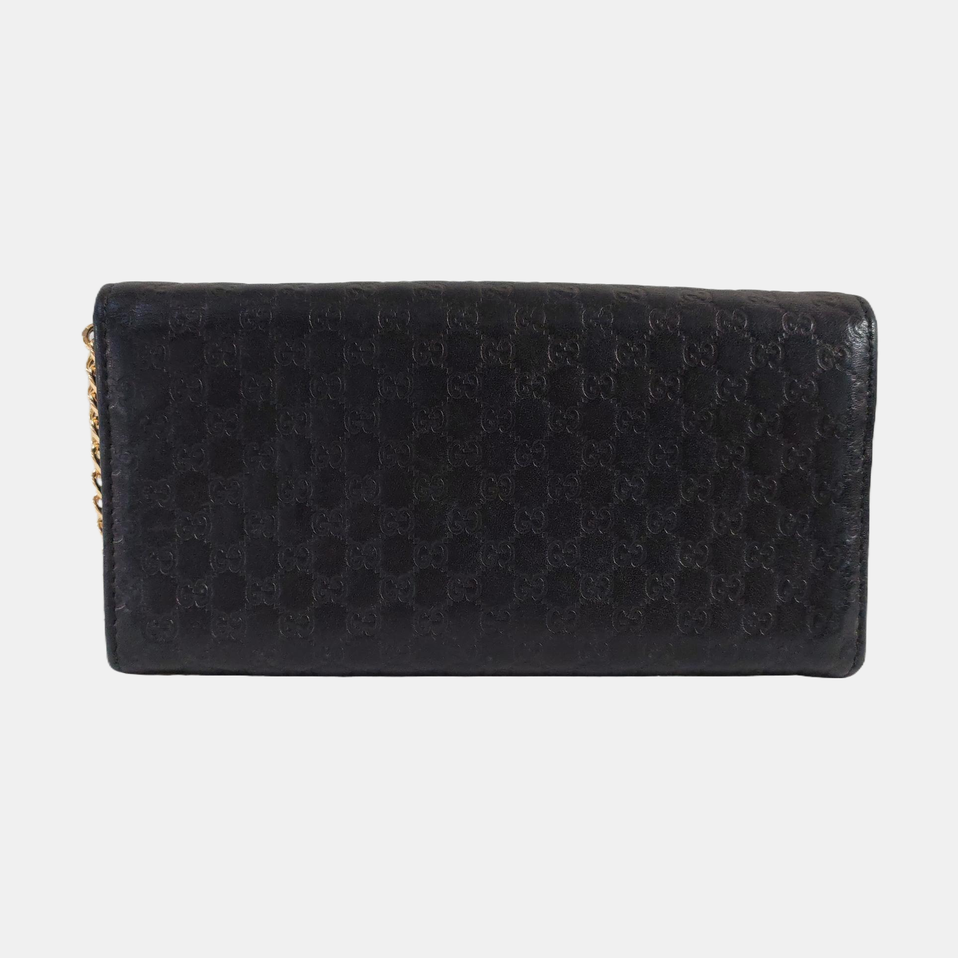 Microguccissima Monogram Calfskin Black