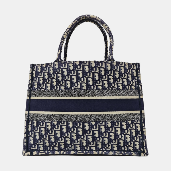 Book Tote Medium Oblique Canvas Blue