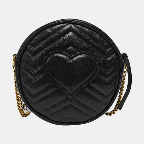 GG Marmont Mini Quilted Calfskin Black