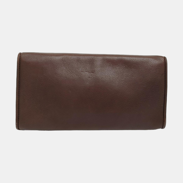 Calfskin Top Handle Bag Brown