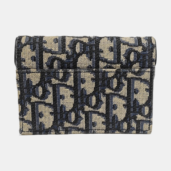 Saddle Mini Oblique Canvas Blue Coin Purse