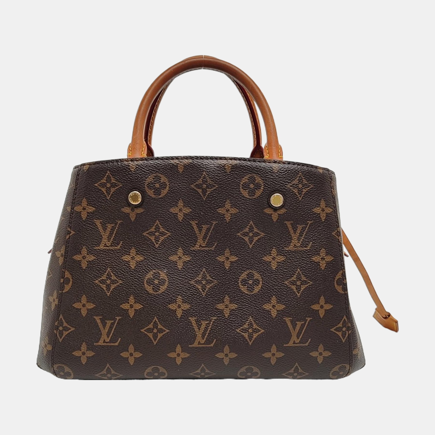 MONTAIGNE BB Monogram Coated Canvas Brown