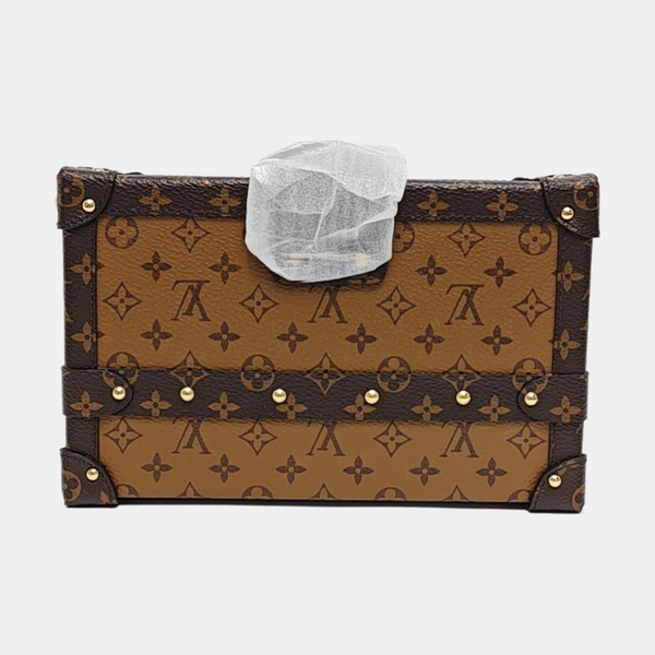 PETITE MALLE Monogram Coated Canvas Brown