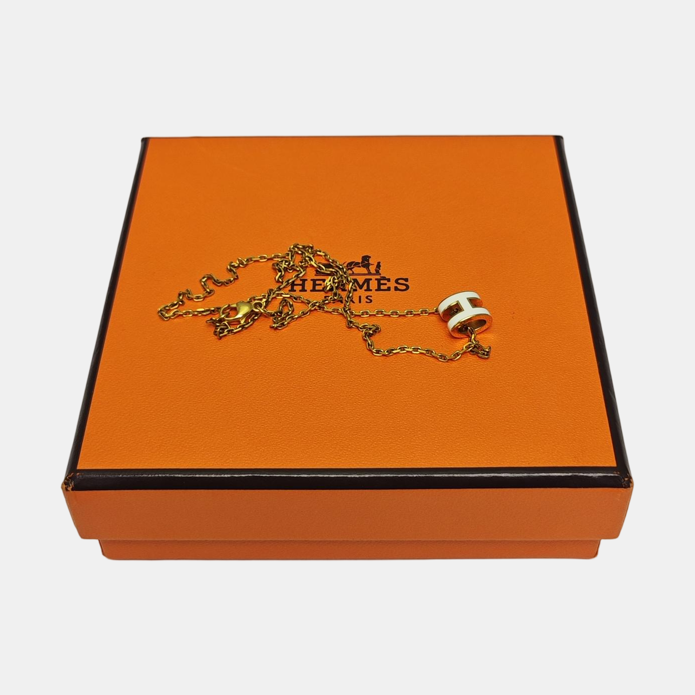 Pop H Metal Rose Gold Necklace