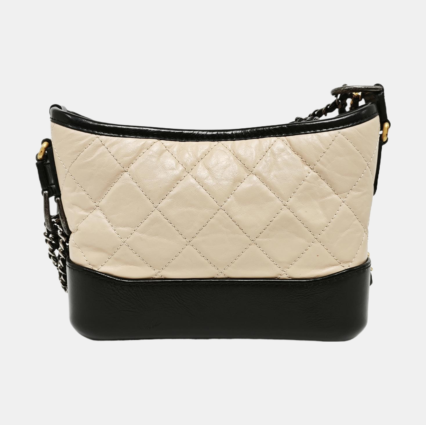 GABRIELLE Small Quilted Calfskin Beige