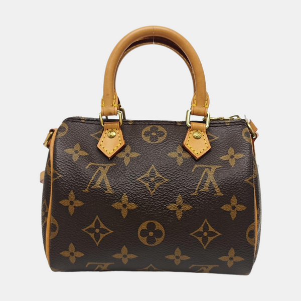 SPEEDY Nano Monogram Coated Canvas Brown