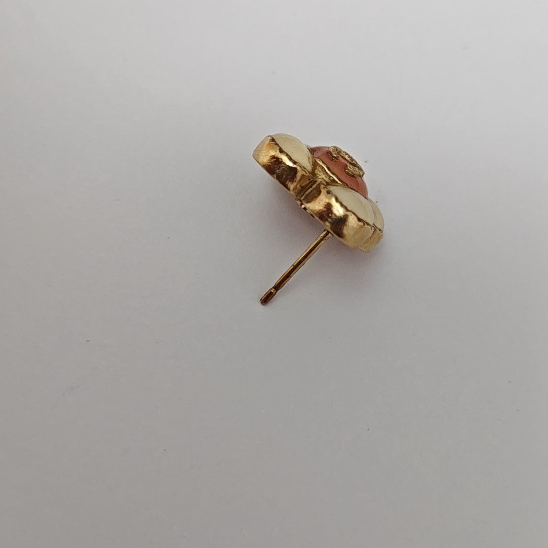 Resin White Stud Earrings