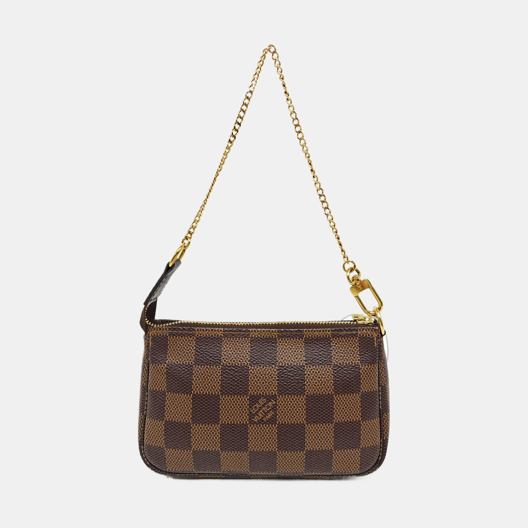 Authenticated pre-owned  ACCESSOIRES Mini Coated Canvas Brown - Top Handle Bag at Looply