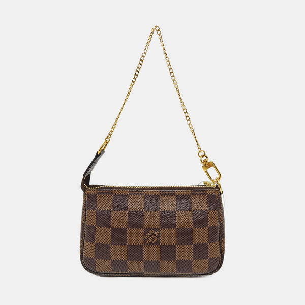 Authenticated pre-owned  ACCESSOIRES Mini Coated Canvas Brown - Top Handle Bag at Looply